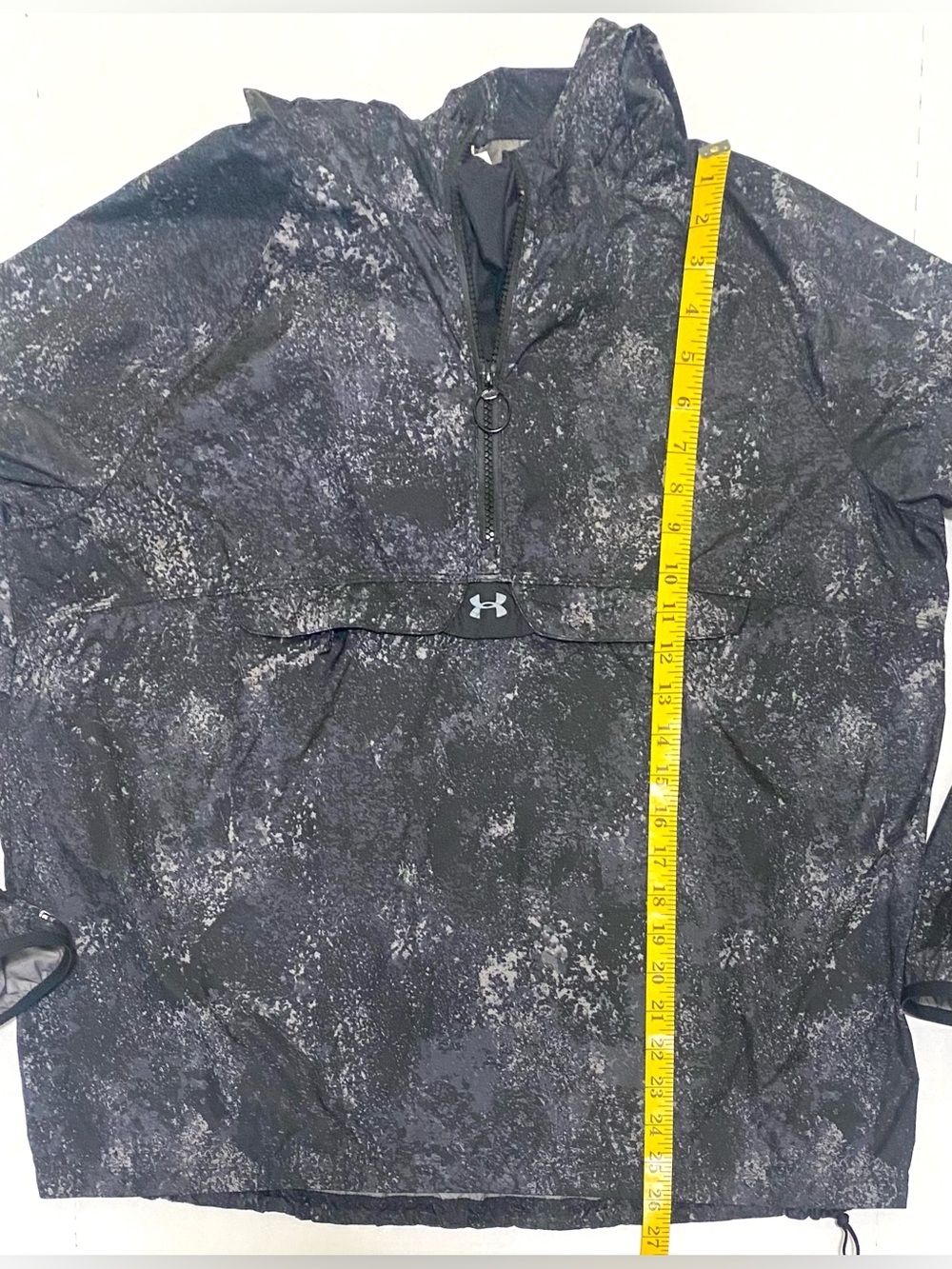 Under Armour Womens XL Black Print Hooded Pullover Windbreaker Jacket Utility - Picture 12 of 16